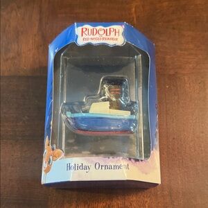 Rudolph The Red Nosed Reindeer Island Of Misfit Toys Tug Boat Ornament Vintage